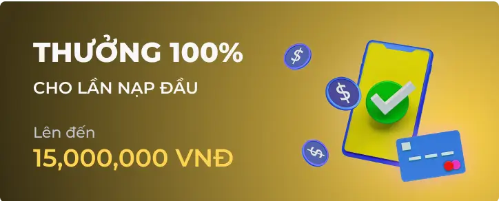 Thưởng 100% nạp đầu tại h888